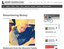 Tablet Screenshot of mickeyshunick.com